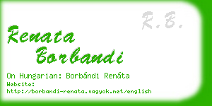renata borbandi business card