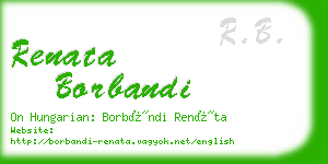 renata borbandi business card